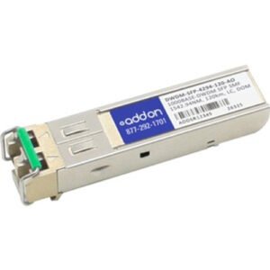 DWDM-SFP-4294-120-AO AddOn 1Gbps 1000Base-DWDM Single-mode Fiber 120km 1542.94nm Duplex LC Connector SFP Transceiver Module