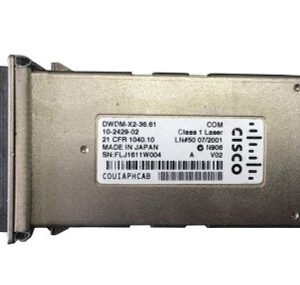 DWDM-X2-36.61 Cisco 10Gbps 10GBase-DWDM Single-Mode Fiber 80km 1536.61nm Duplex SC Connector X2 Transceiver Module (Refurbished)