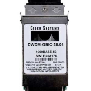 DWDMGBIC3504 Cisco 1.25Gbps 1000Base-DWDM Single-Mode Fiber 80km 1535.04nm Duplex SC Connector GBIC Transceiver Module (Refurbished)