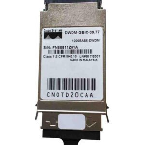 DWDMGBIC3977 Cisco 1.25Gbps 1000Base-DWDM Single-Mode Fiber 80km 1539.77nm Duplex SC Connector GBIC Transceiver Module (Refurbished)