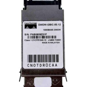 DWDMGBIC5012 Cisco 1.25Gbps 1000Base-DWDM Single-mode Fiber 80km 1550.12nm Duplex SC Connector GBIC Transceiver Module (Refurbished)