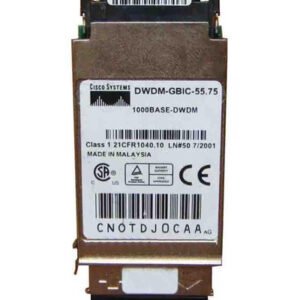 DWDMGBIC5575 Cisco 1.25Gbps 1000Base-DWDM Single-mode Fiber 80km 1555.75nm Duplex SC Connector GBIC Transceiver Module (Refurbished)