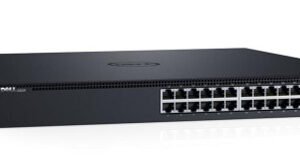FDM8G Dell Networking S3124 24-Port 10/100/1000-T PoE+ Manageable Layer 3 Rack-mountable with 10 Gigabit SFP+ Switch (Refurbished)