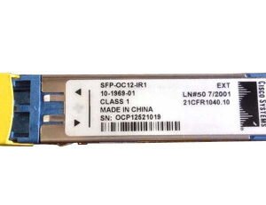 SFP-OC12-IR1 Cisco 622Mbps OC-12/STM-4 IR1 Single-Mode Fiber 15km 1310nm Duplex LC Connector Connecor SFP Transceiver Module (Refurbished)