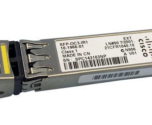 SFP-OC3-IR1 Cisco 155Mbps OC-3/STM-1 IR-1 Single-mode Fiber 15km 1310nm Duplex LC Connector SFP Transceiver Module (Refurbished)